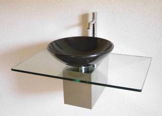 Naturstein Waschbecken Modell Mainau Granit Nero-Assoluto